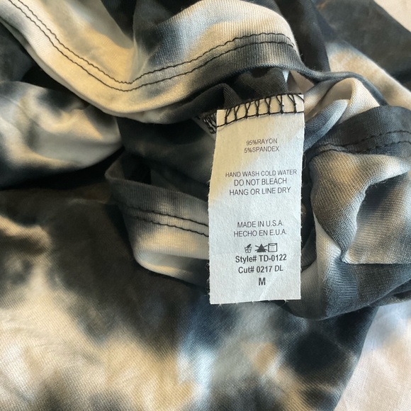 Burgundy Apparel - Tie Dye V-Neck Short Sleeve Maxi Dress - Picture 7 of 7